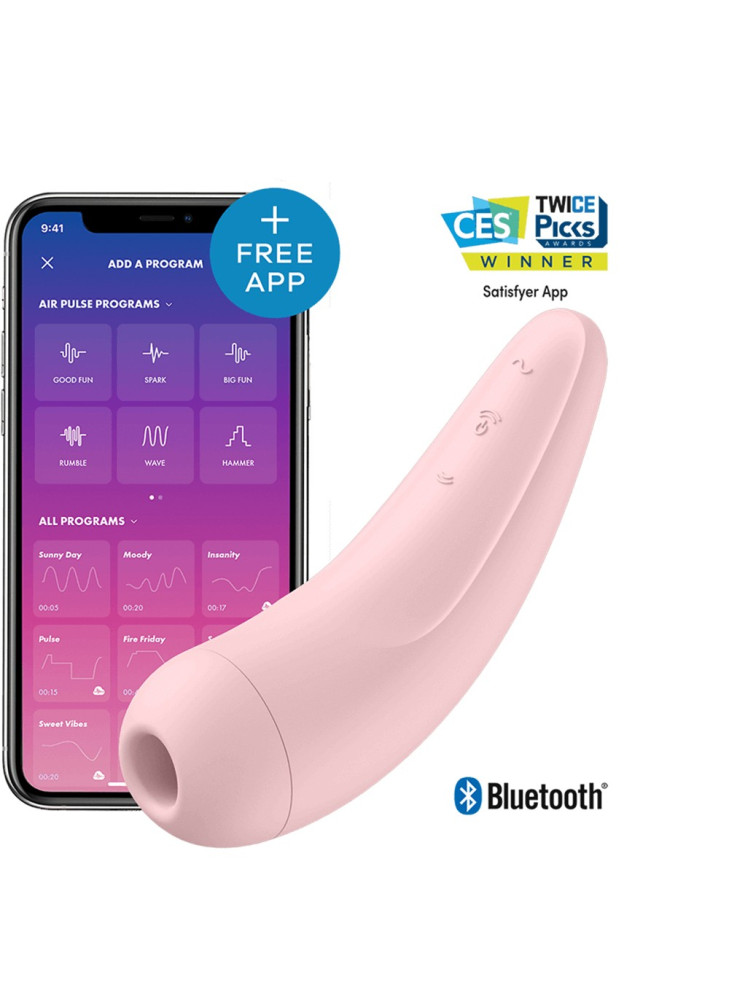 Stimulateur clitoridien connecté rose Curvy 2+ Satisfyer - CC5972400050